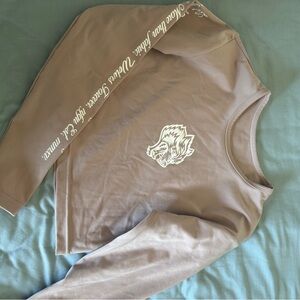 Darc Sport Pastel Pink Cropped Long Sleeve Gym Top Size Small